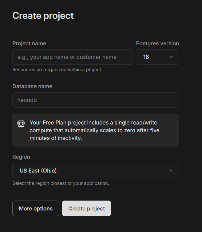 Create project prompt